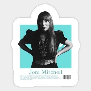 Joni Mitchell // 1970s Fan Art Design Sticker